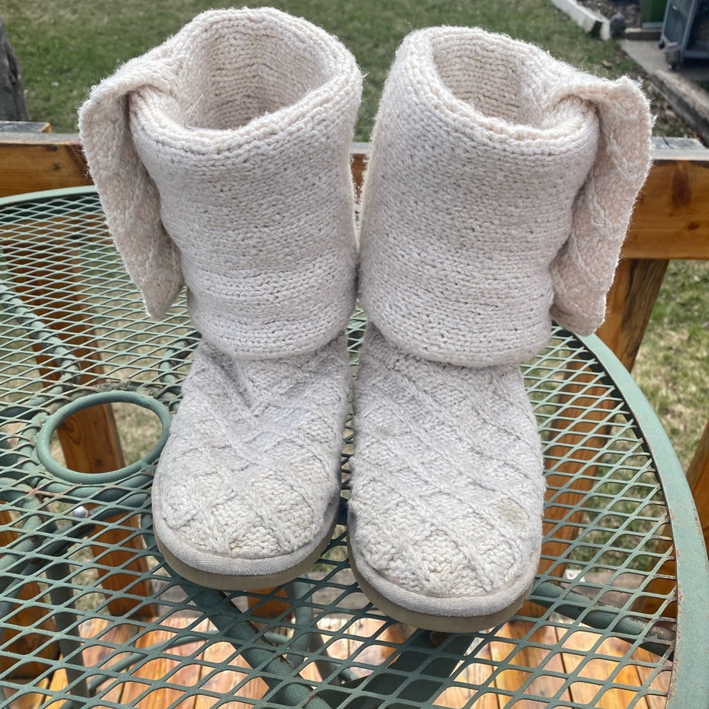 UGG Cozy Cream Knit Women's Boots